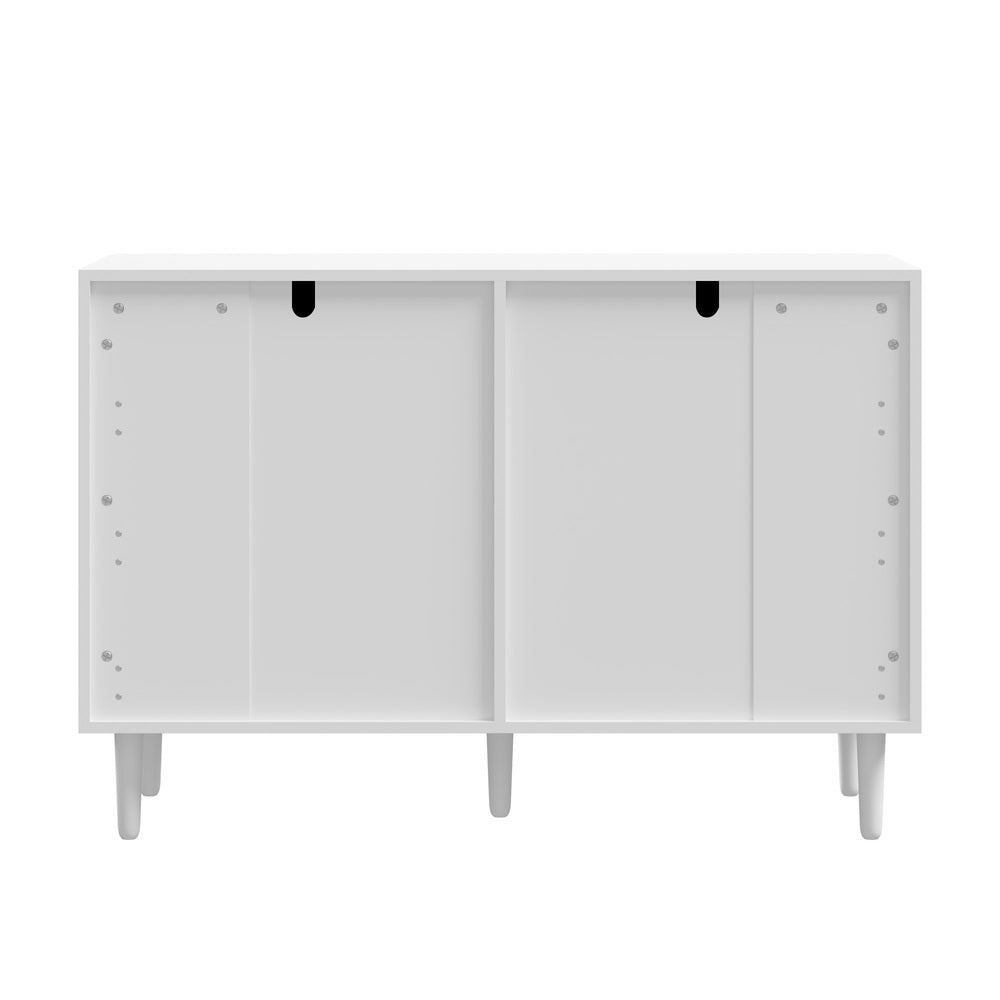 Oikiture 6 Chest of Drawers Dressers Lowboy Stripe White-Chest of Drawers-PEROZ Accessories