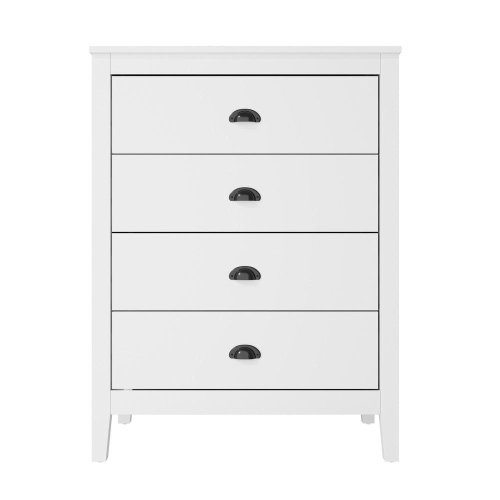 Oikiture 4 Chest of Drawers Dresser Vintage-Chest of Drawers-PEROZ Accessories