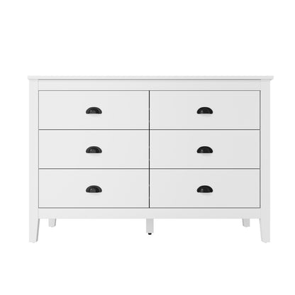 Oikiture 6 Chest of Drawers Dresser Vintage-Chest of Drawers-PEROZ Accessories