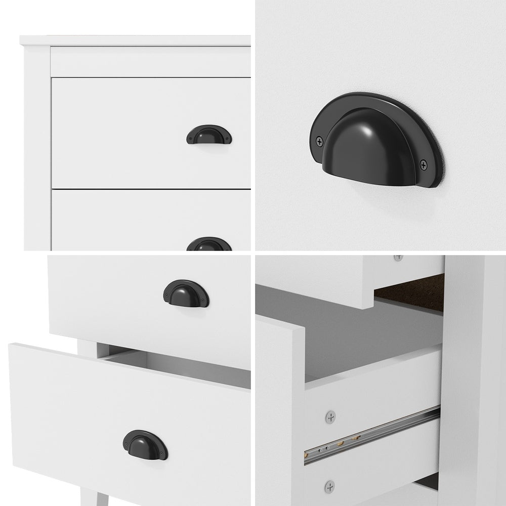 Oikiture 6 Chest of Drawers Dresser Vintage-Chest of Drawers-PEROZ Accessories
