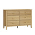 Oikiture 6 Chest of Drawers Dresser Tallboy Natural-Chest of Drawers-PEROZ Accessories