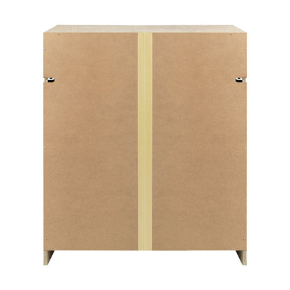 Oikiture 5 Chest of Drawers Tallboy Cabinet Dresser Table Wooden White Furniture-Chest of Drawers-PEROZ Accessories