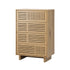 Oikiture 4 Chest of Drawers Storage Cabinet Dresser Tallboy Natural-Chest of Drawers-PEROZ Accessories