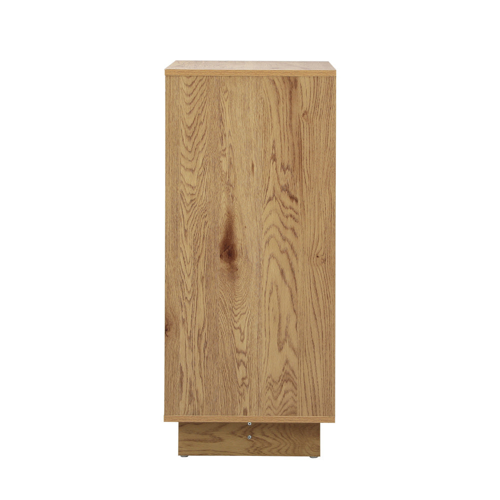 Oikiture 4 Chest of Drawers Storage Cabinet Dresser Tallboy Natural-Chest of Drawers-PEROZ Accessories
