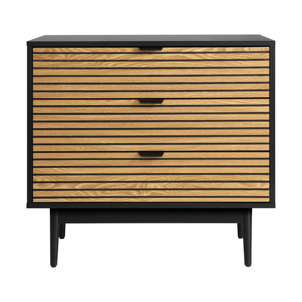 Oikiture 3 Chest of Drawers Dresser Table Bedside Lowboy Storage Cabinet-Chest of Drawers-PEROZ Accessories
