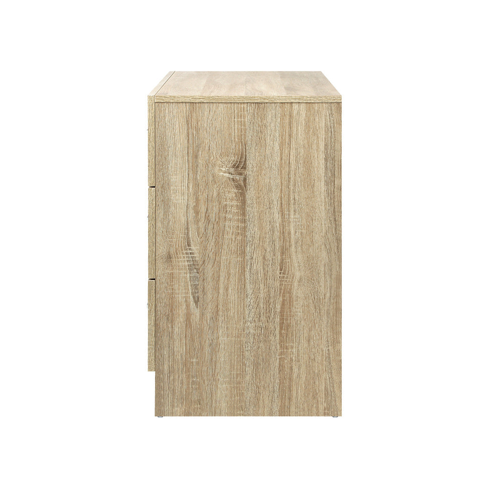 Oikiture 6 Chest of Drawers Tallboy Dresser Table Lowboy Storage Cabinet Wood-Drawers-PEROZ Accessories