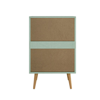Oikiture 3 Chest of Drawers Tallboy Green-Chest of Drawerss-PEROZ Accessories