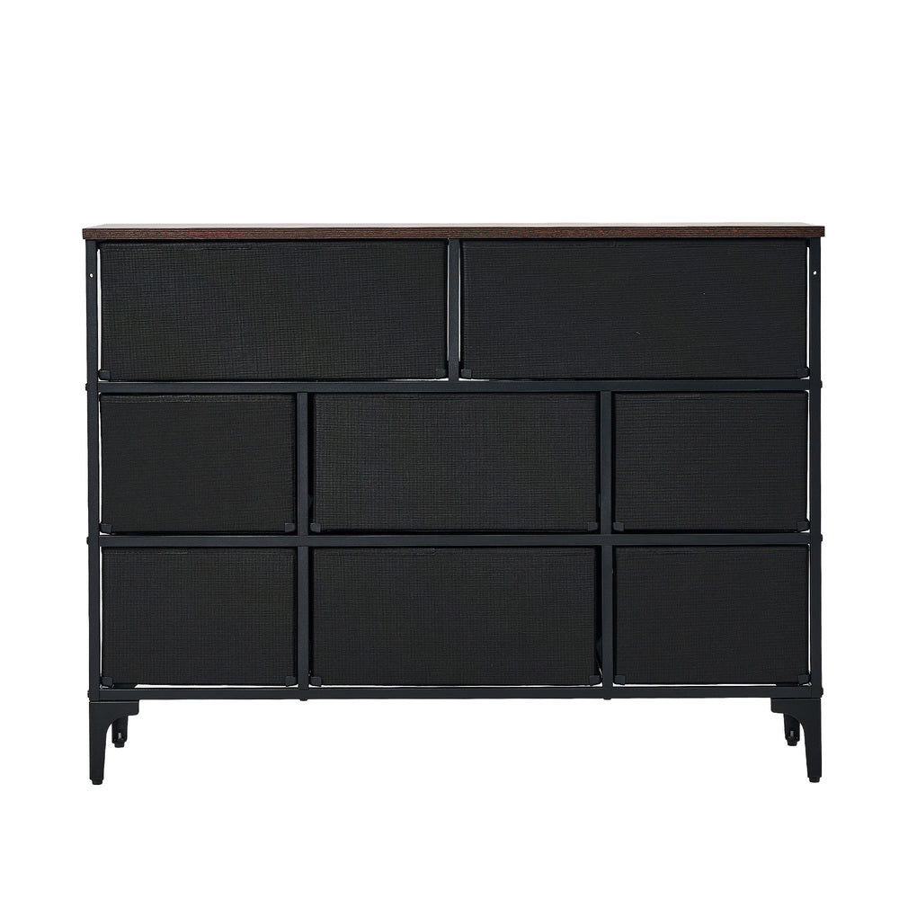 Oikiture 8 Chest of Drawers Fabric Retro Vintage Multi-colour-Chest of Drawers-PEROZ Accessories