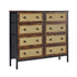 Oikiture 8 Chest of Drawers Rattan Fabric Dresser Tallboy-Chest of Drawers-PEROZ Accessories