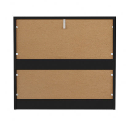 Oikiture 3 Chest of Drawers Lowboy Dresser Table Black-Chest of Drawers-PEROZ Accessories