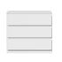 Oikiture 3 Chest of Drawers Lowboy Handle-Free White-Chest of Drawers-PEROZ Accessories