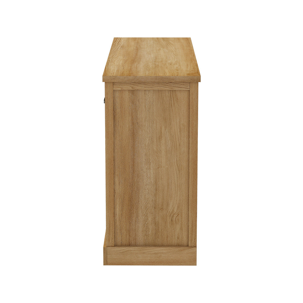 Oikiture 7 Chest of Drawers Bedside Dresser Tallboy Storage Natural-Chest of Drawers-PEROZ Accessories
