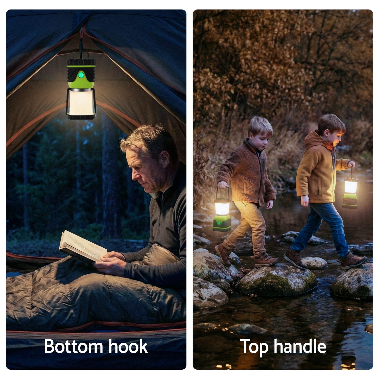 Weisshorn 2-Pack LED Camping Lanterns, 1000LM Super Bright Waterproof Portable Emergency Tent Lights-Outdoor Recreation > Camping > Camping Lights &amp; Lanterns-PEROZ Accessories