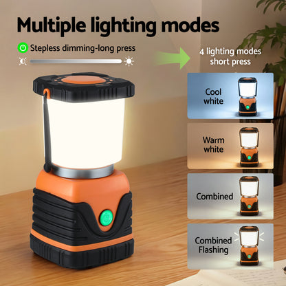 Weisshorn 2-Pack LED Camping Lanterns, 1000LM Super Bright Waterproof Portable Emergency Tent Lights-Outdoor Recreation > Camping > Camping Lights &amp; Lanterns-PEROZ Accessories