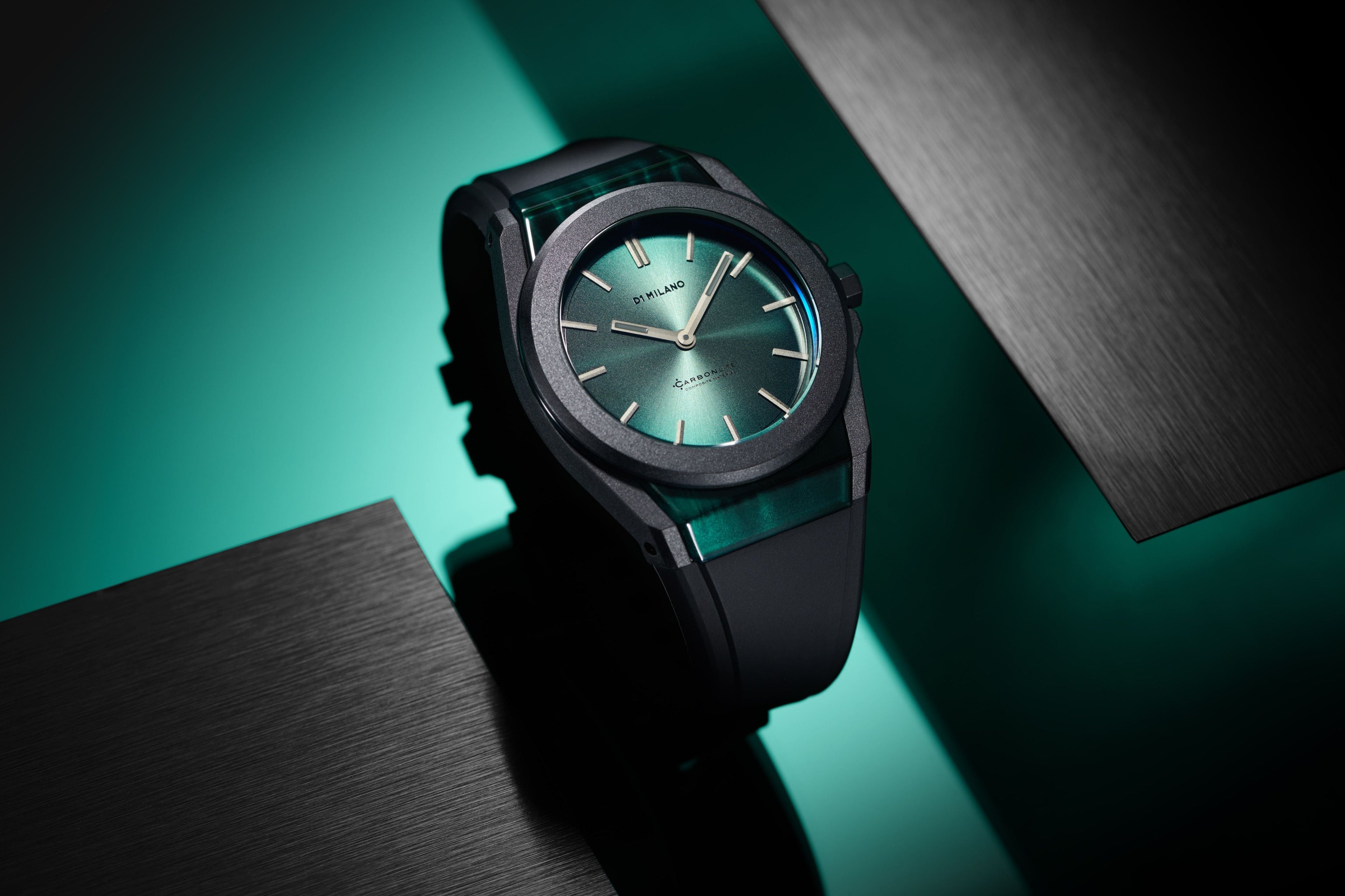 D1 Milano Carbonlite Green 40.5mm Watch-Quartz Watches-PEROZ Accessories