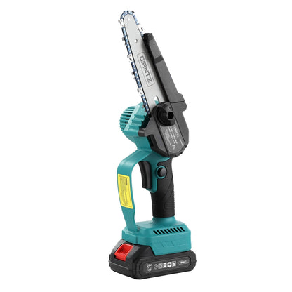 Giantz 6&quot; Mini Cordless Electric Chainsaw Rechargeable Wood Cutter-Tools &gt; Power Tools &gt; Chainsaws-PEROZ Accessories