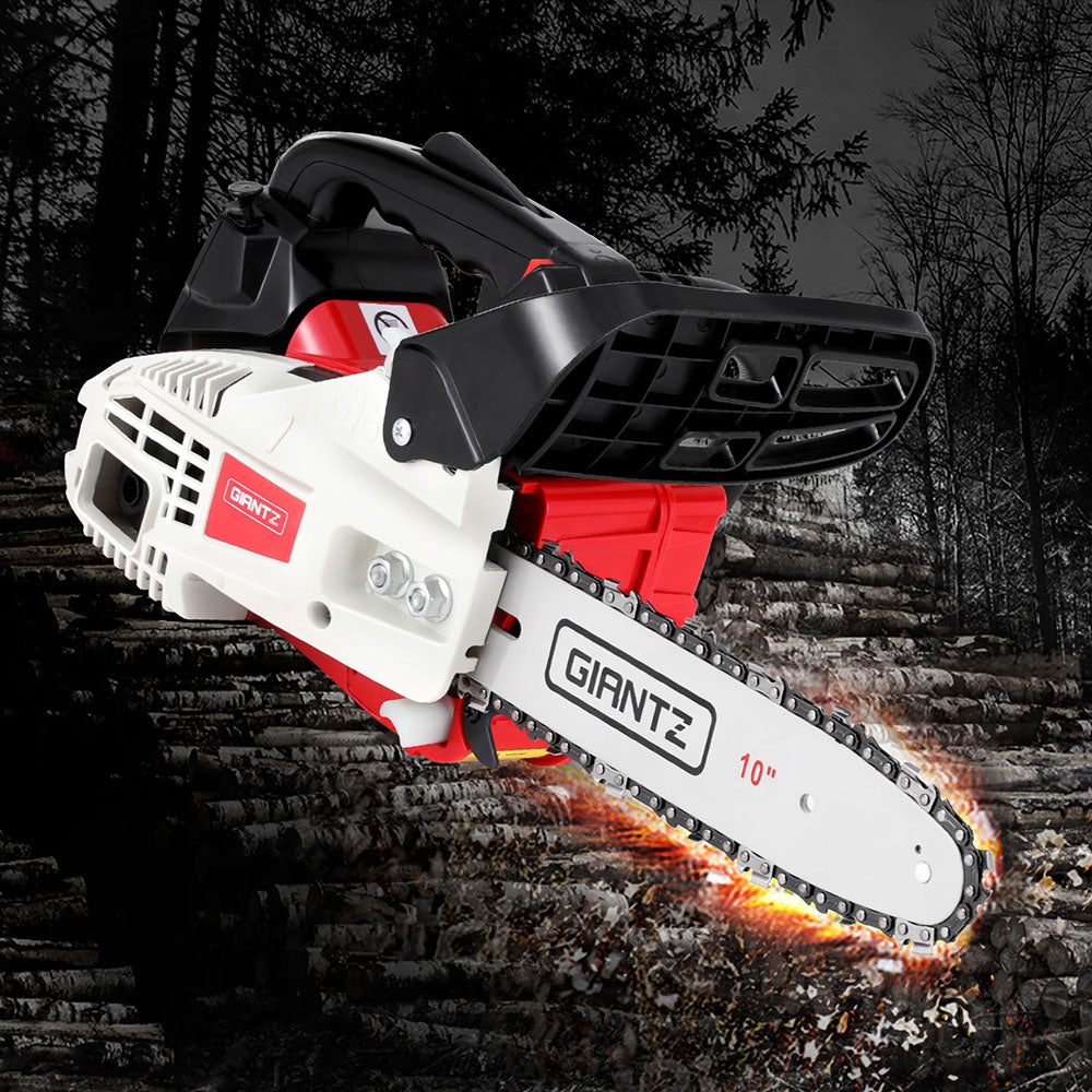 Giantz 25cc Petrol Chainsaw 10&quot; Bar E-Start Tree Pruning Chain Saw-Tools &gt; Power Tools &gt; Chainsaws-PEROZ Accessories