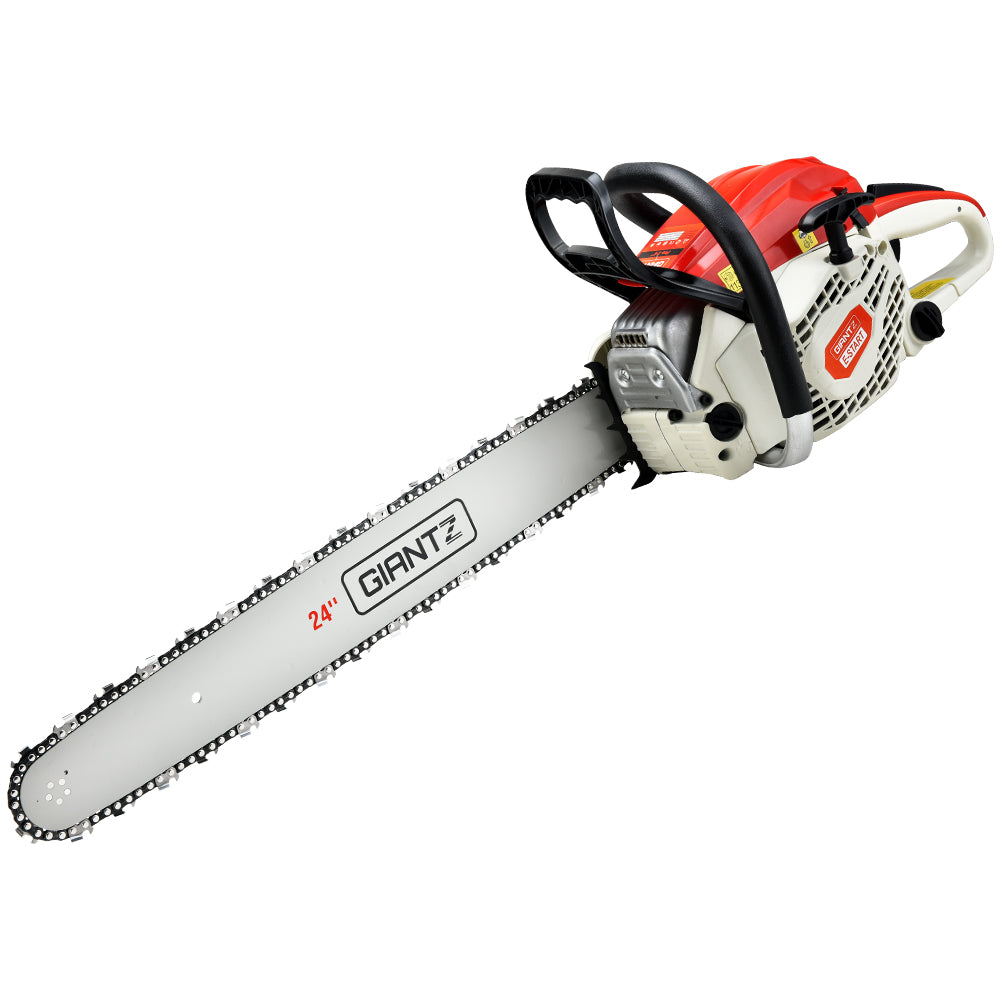 Giantz 65cc Petrol Chainsaw 24 Inch Bar Chain Saw Tree Pruner 2 Stroke E-Start-Tools > Industrial Tools-PEROZ Accessories