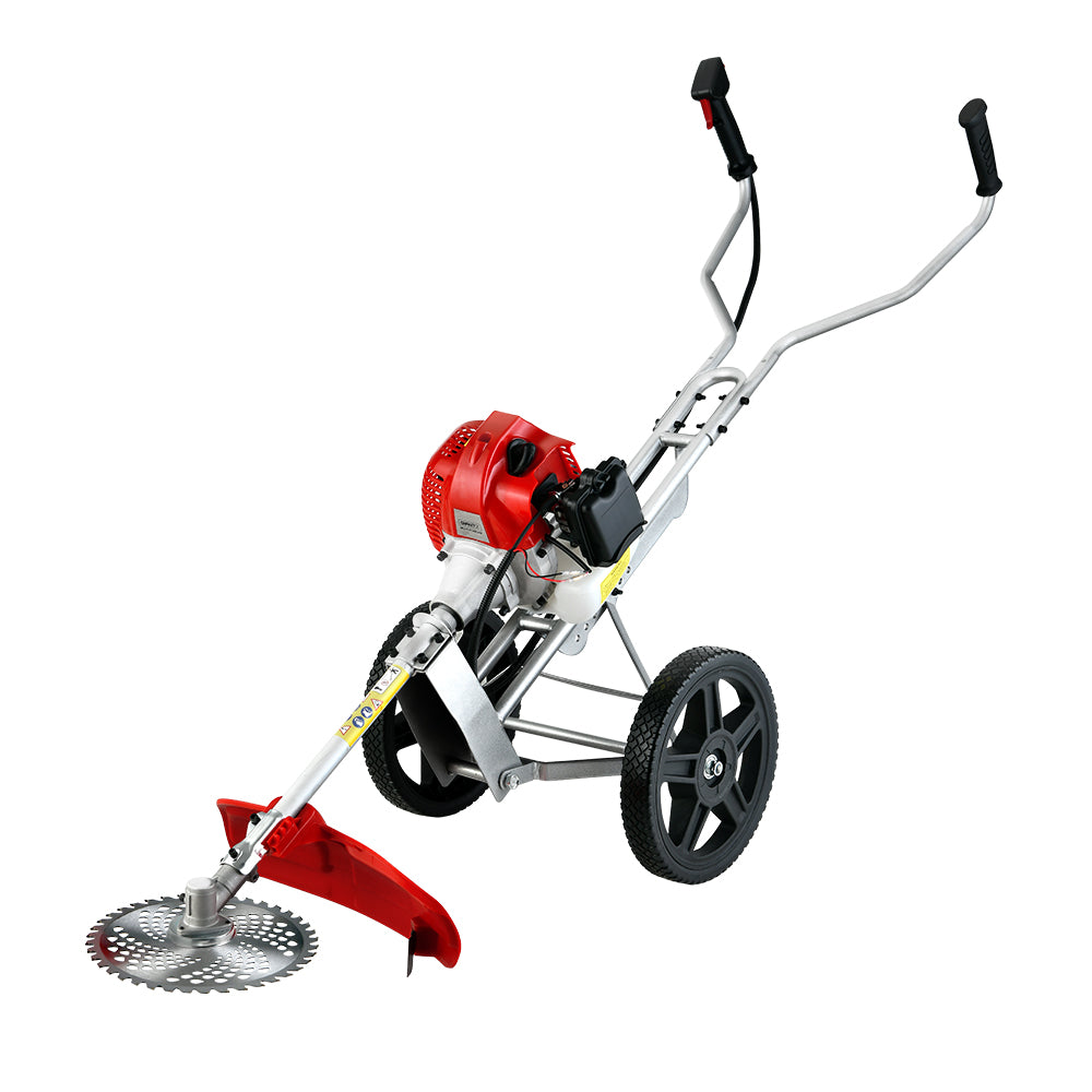 Giantz 62cc Petrol Brush Cutter Whipper Saw Trimmer 2 Stroke 3-in-1 Wheel-Tools &gt; Power Tools-PEROZ Accessories