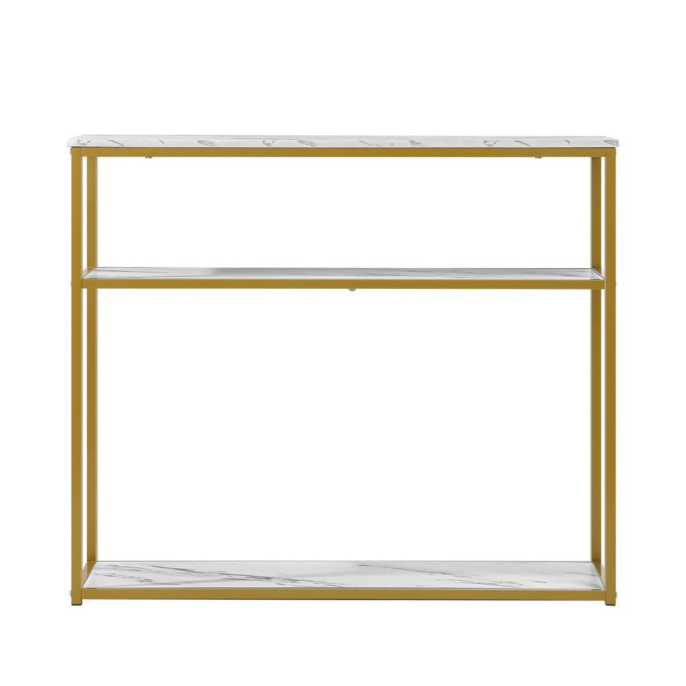 Oikiture Hall Console Table Metal Hallway Desk Entry Display Wh&GD Furniture-Console Tables-PEROZ Accessories