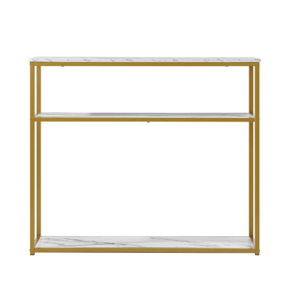 Oikiture Hall Console Table Metal Hallway Desk Entry Display Wh&amp;GD Furniture-Console Tables-PEROZ Accessories