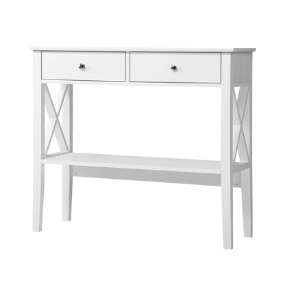 Oikiture Console Table Wooden Hallway Entrywat Display Stand-Console Tables-PEROZ Accessories