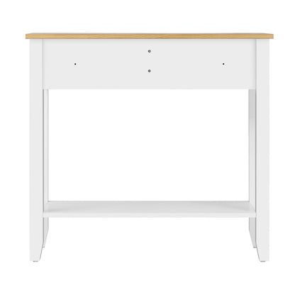 Oikiture Console Table Hallway Entry 2 Drawers Hall Side Display Shelf Desk-Console Tables-PEROZ Accessories