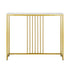 Oikiture Console Table, 95cm Entryway Tables with Marble Tabletop and Steel Frame Coffee Table Side Table End Table-Console Tables-PEROZ Accessories