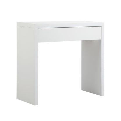 Oikiture Console Table with Drawer White-Console Table-PEROZ Accessories