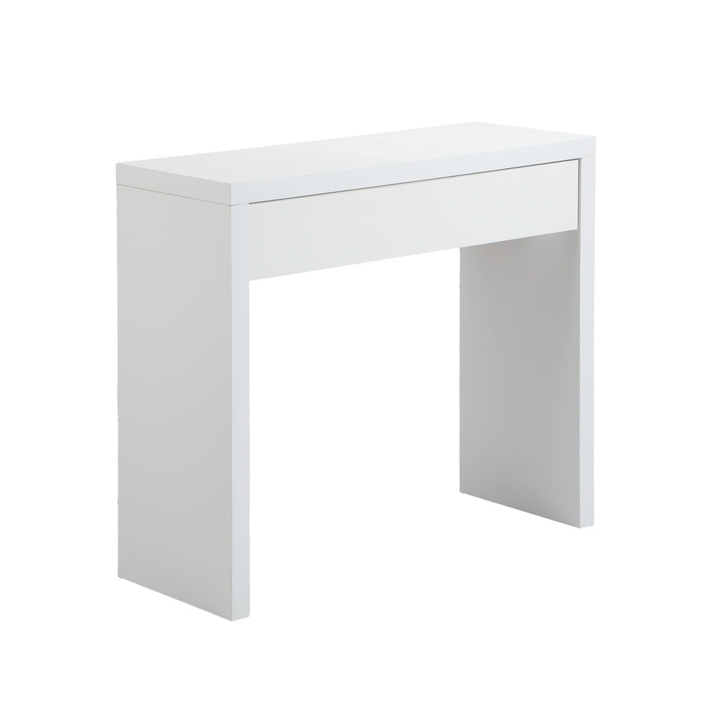 Oikiture Console Table with Drawer White-Console Table-PEROZ Accessories