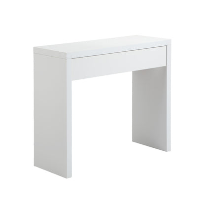 Oikiture Console Table with Drawer White-Console Table-PEROZ Accessories