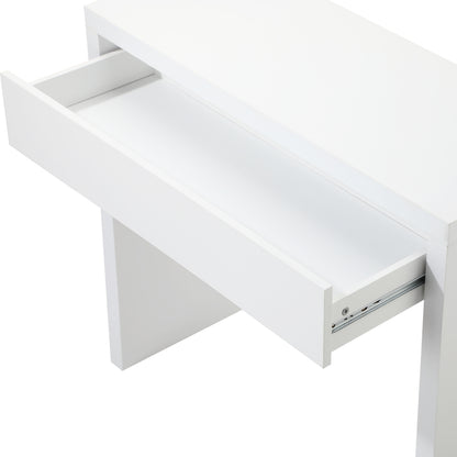 Oikiture Console Table with Drawer White-Console Table-PEROZ Accessories