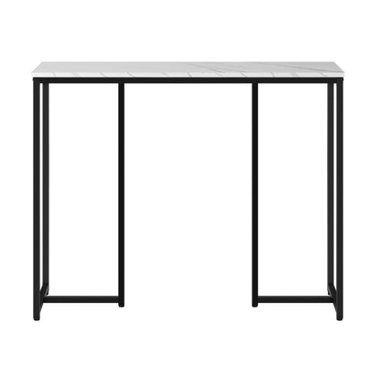 Oikiture Console Table with Metal Frame 95 x 29 x 78.5 Hallway Table Display Side Table-Console Tables-PEROZ Accessories