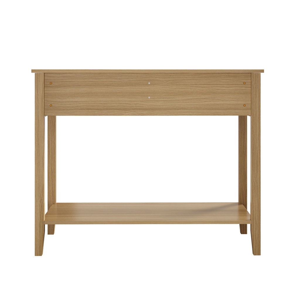 Oikiture 2-tier Console Table 100cm with 2 Storage Drawer-Console Table-PEROZ Accessories