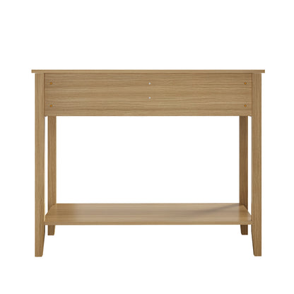 Oikiture 2-tier Console Table 100cm with 2 Storage Drawer-Console Table-PEROZ Accessories