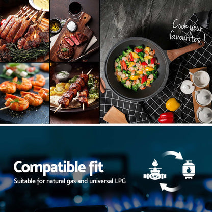 Devanti Gas Cooktop 30cm 2 Burner Silver-Appliances > Kitchen Appliances > Cooktops &amp; Stoves-PEROZ Accessories