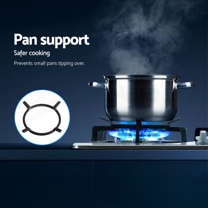 Devanti Gas Cooktop 60cm 4 Burner Silvir-Appliances > Kitchen Appliances-PEROZ Accessories