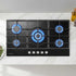 Devanti 90cm Gas Cooktop 5 Burner LPG NG Tempered Glass Hob Black-Appliances > Kitchen Appliances > Cooktops & Stoves-PEROZ Accessories
