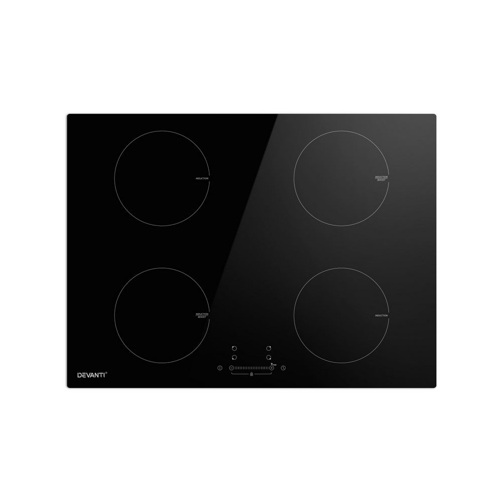 Devanti Electric Induction Cooktop 70cm Ceramic 4 Zones Stove Cook Top Hot Plate 7000W-Appliances &gt; Kitchen Appliances-PEROZ Accessories