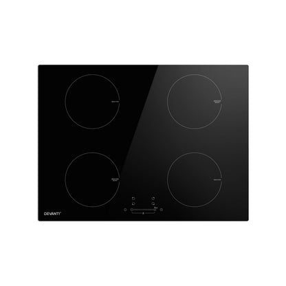 Devanti Electric Induction Cooktop 70cm Ceramic 4 Zones Stove Cook Top Hot Plate 7000W-Appliances &gt; Kitchen Appliances-PEROZ Accessories
