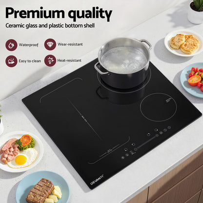 Devanti Induction Cooktop 60cm Electric Cooker-Appliances > Kitchen Appliances > Cooktops &amp; Stoves-PEROZ Accessories