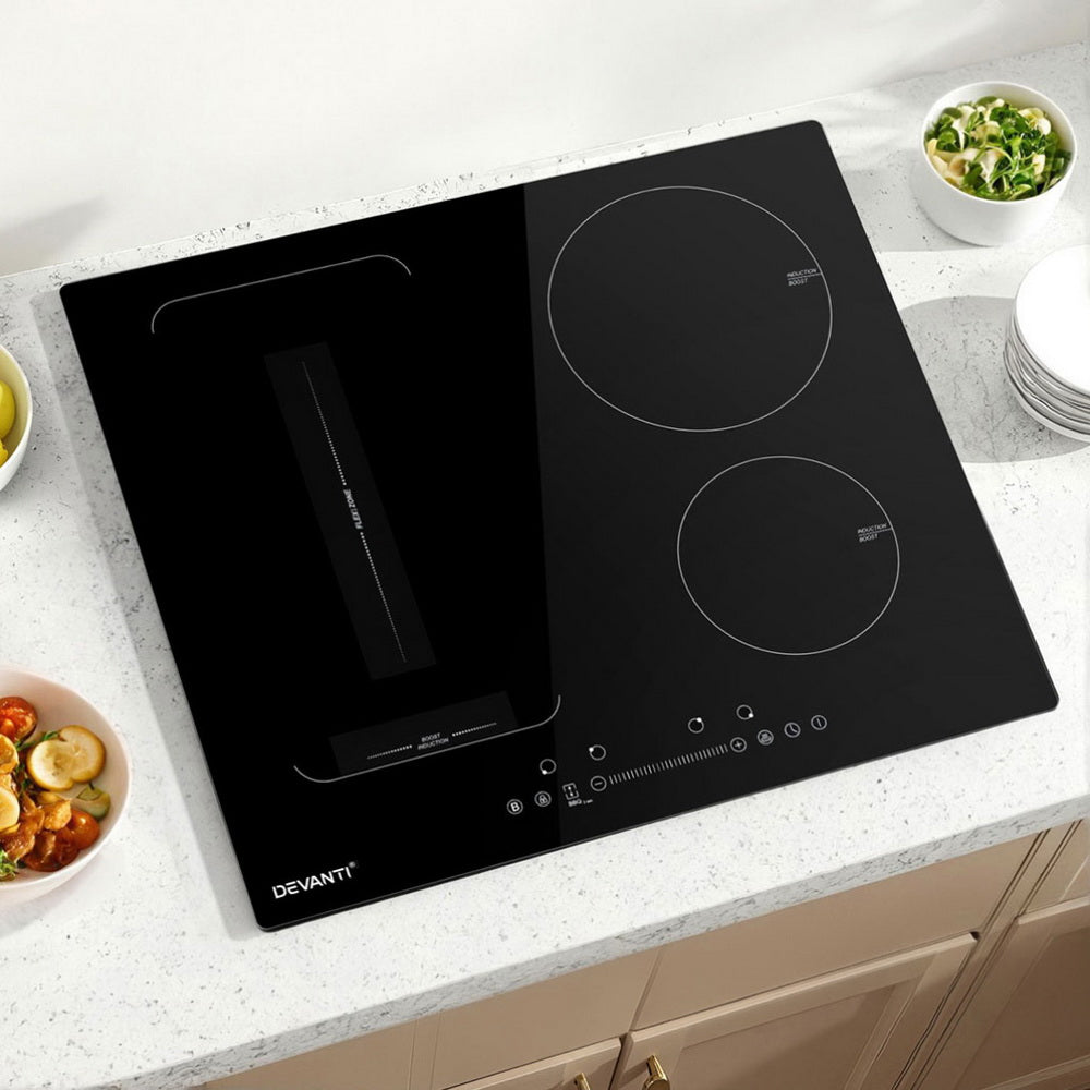 Devanti Induction Cooktop 60cm Electric Cooker-Appliances > Kitchen Appliances > Cooktops &amp; Stoves-PEROZ Accessories