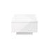 Oikiture Coffee Table LED Light High Gloss Storage Drawer Modern Furniture White-Coffee Tables-PEROZ Accessories