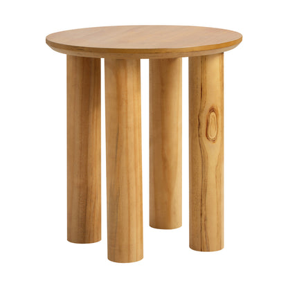Oikiture Coffee Table Side End Tables Round Wooden-Coffee Tables-PEROZ Accessories