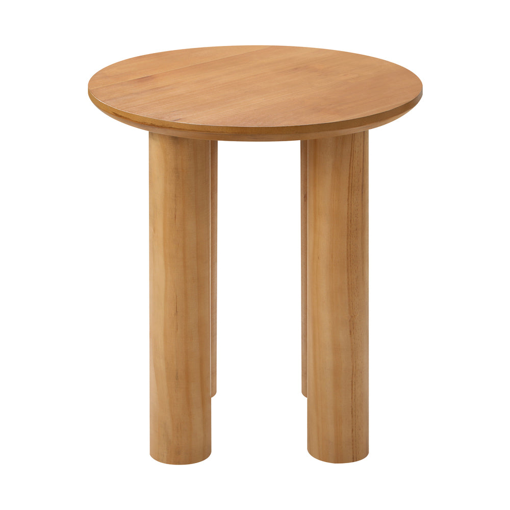 Oikiture Coffee Table Side End Tables Round Wooden-Coffee Tables-PEROZ Accessories