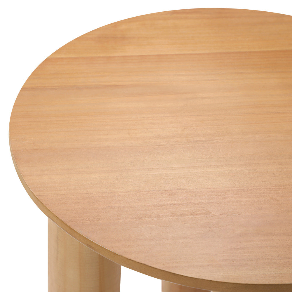 Oikiture Coffee Table Side End Tables Round Wooden-Coffee Tables-PEROZ Accessories
