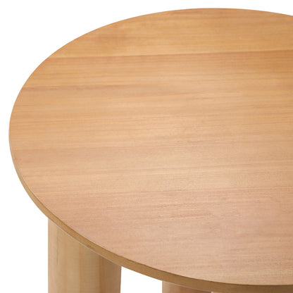 Oikiture Coffee Table Side End Tables Round Wooden-Coffee Tables-PEROZ Accessories