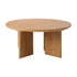 Oikiture Coffee Table Round Side End Tables Wooden Natural-Coffee Tables-PEROZ Accessories