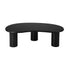 Oikiture Coffee Table Cafe Desk Irregular Black-Coffee Tables-PEROZ Accessories