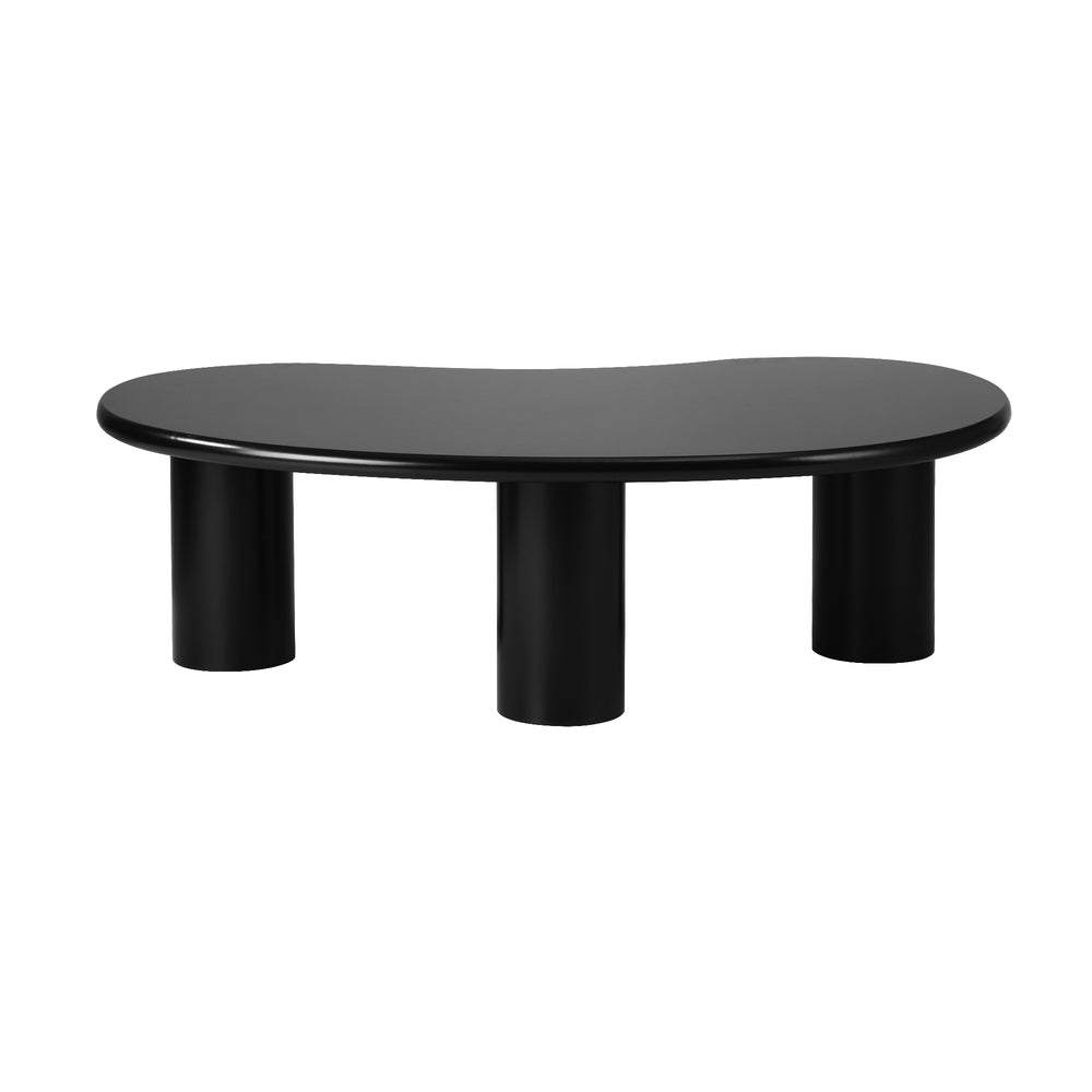 Oikiture Coffee Table Cafe Desk Irregular Black-Coffee Tables-PEROZ Accessories